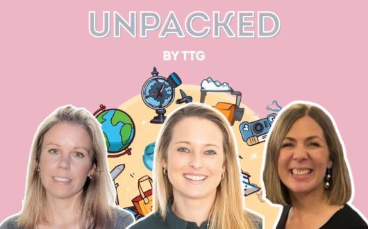 TTG's Sophie Griffiths (centre) and Katherine Masters (left) were joined for the latest episode by Travel by Hannah owner Hannah Porter