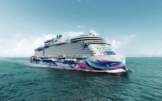 Rendering of cruise ship Norwegian Aura's exterior