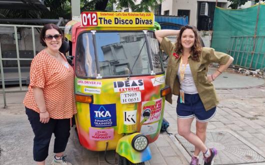 Not Just Travel agent Jo O’Connell during The Travel Sisterhood's tuk-tuk charity ride