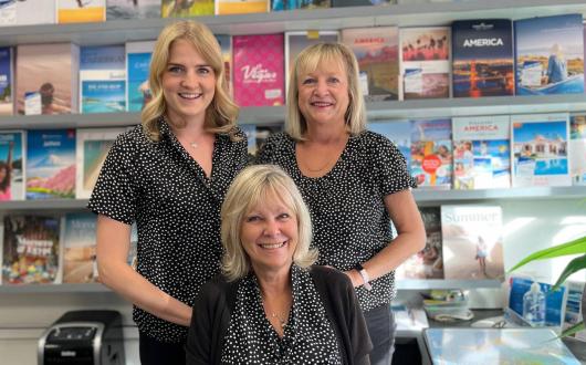 Cheryl, Jessica and Sue at Lancing Travel