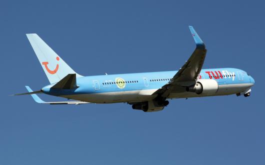 A Tuifly aircraft in flight