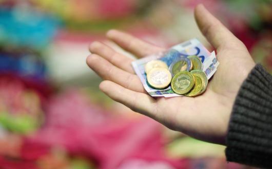 Euros - in hand (stock)