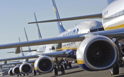 Ryanair aircraft - lined up