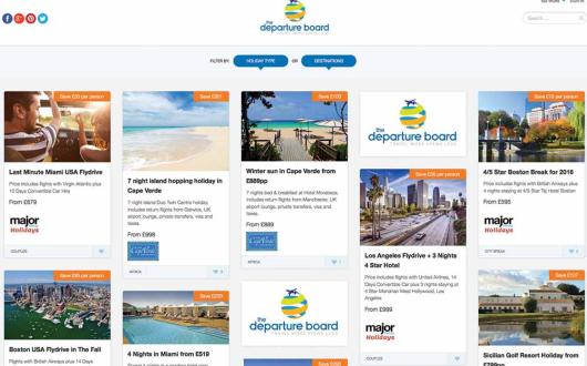 Thedepartureboard.co.uk website screenshot