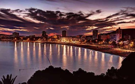 Magaluf skyline at dusk