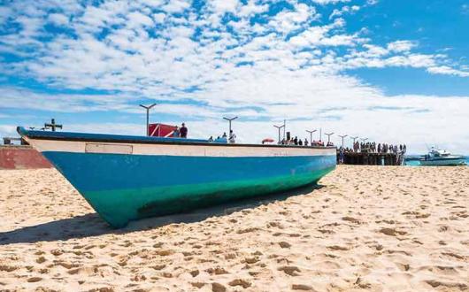 Cape Verde boat on the beach
