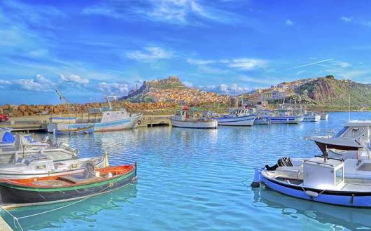 Sardinia port boats