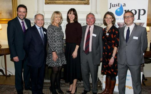 Samantha Cameron with Just a Drop founder Fiona Jeffery Patron Alastair Stewart Chris McDermott and