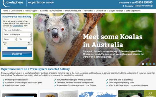 Travelsphere website
