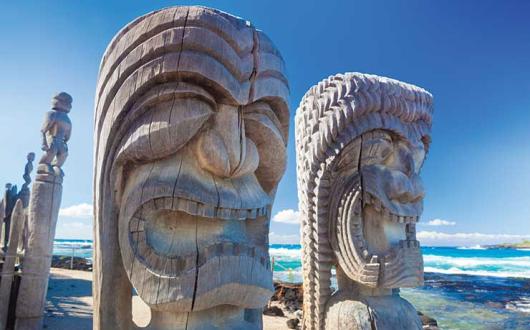 Hawaiian tribal heads