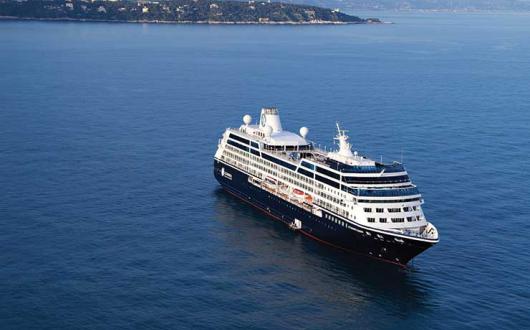 Azamara Quest liner aerial shot