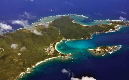 Aerial view of Okinawa