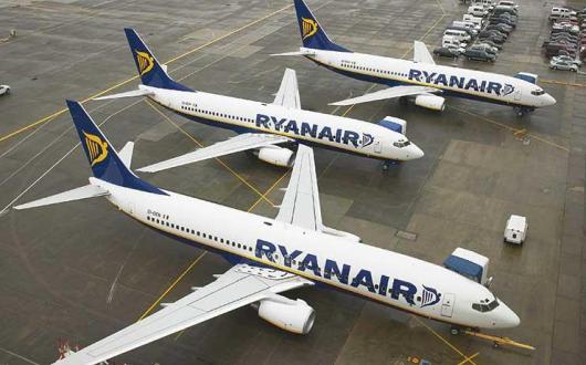 Ryanair aircraft parked