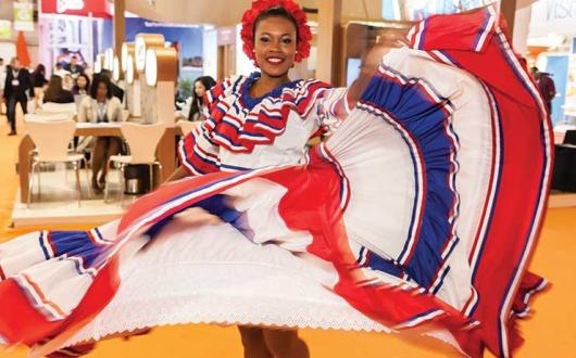 Dancer at WTM Latin America