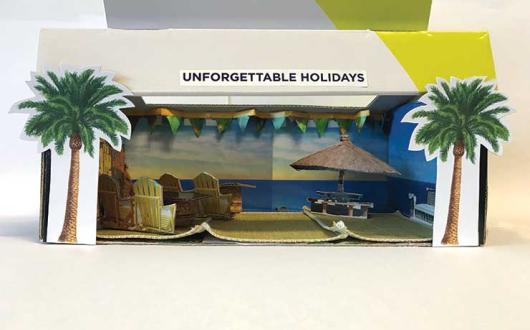 Holiday diorama cutout