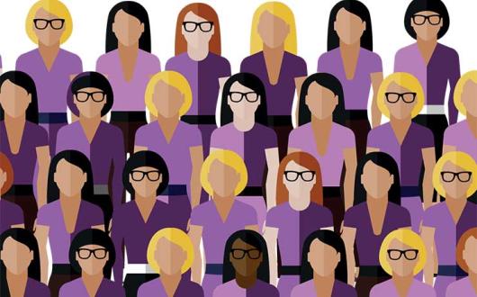 Purple women graphic
