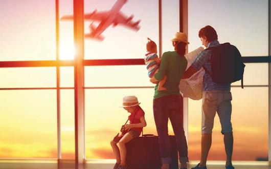 Family at the airport