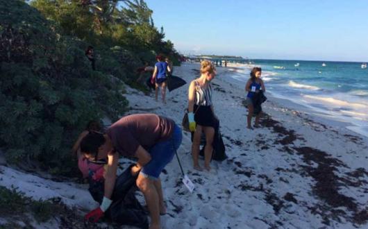 Thomas Cook volunteers help turtles on Xpuha beach