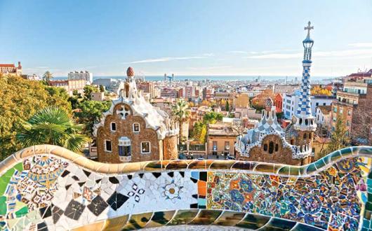 Barcelona skyline view