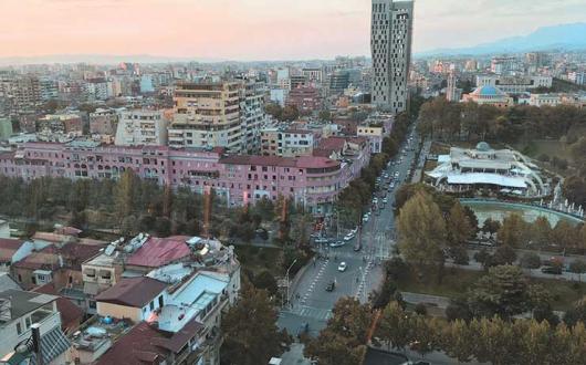 The Albanian capital Tirana 