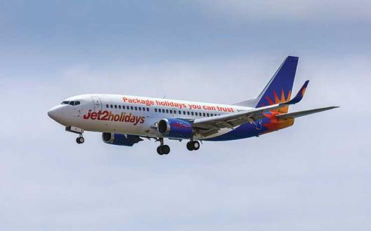 Jet2holidays aircraft in flight