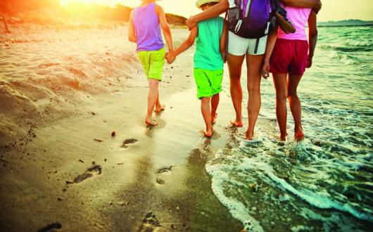 Family on a beach