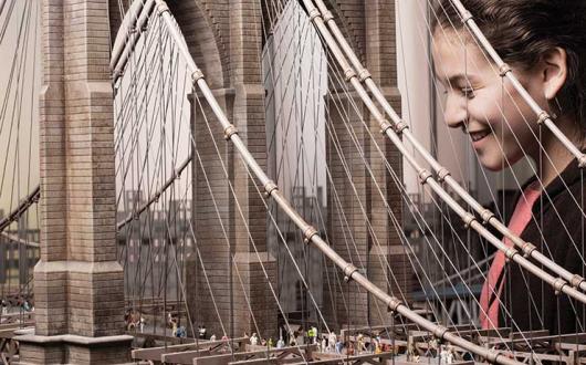 New York City model of the Brooklyn Bridge
