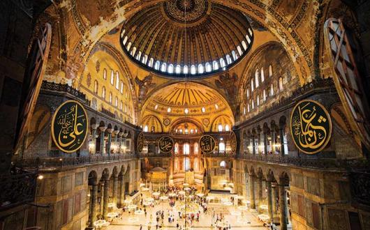 Inside Hagia Sophia, Istanbul, Turkey
