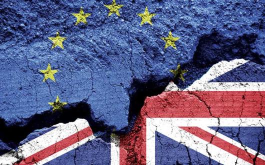 EU and Union Jack flags - Brexit