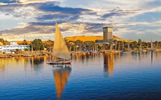 Sail boats on the Nile, Egypt