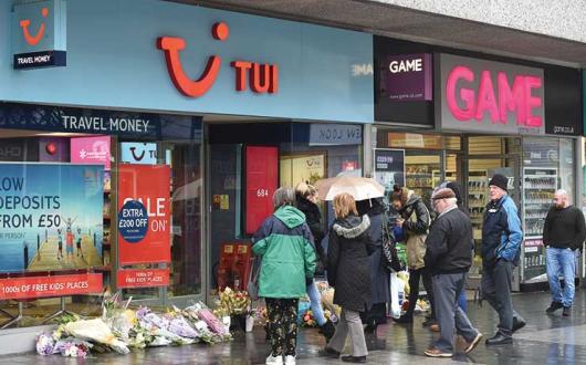 Tributes paid to agent Cassie Hayes outside Tui store in Southport
