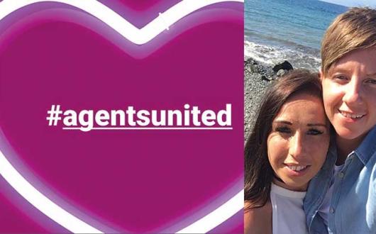 Cassie Hayes with her partner Laura Williams #AgentsUnited