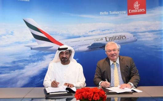 Emirates A380 signing