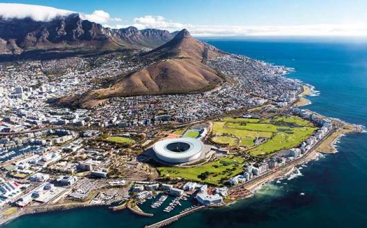Cape Town, South Africa aerial shot
