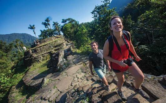 Colombia Lost City Trek Travellers at Sunrise