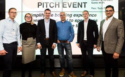 Randel Darby, Flavia Richardson, Joshua Sloser, winner Andy Owen-Jones, Jeremy White and Gurmej Bahi