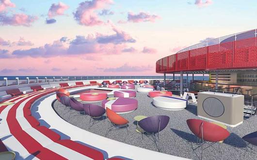 Virgin Voyages Athletic Club daybed