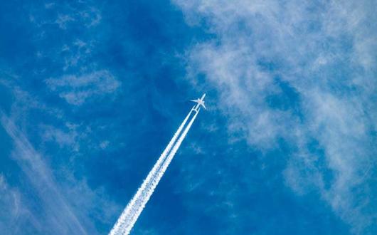 Jet in a clear blue sky