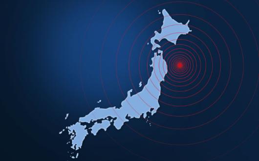 Japan earthquake map
