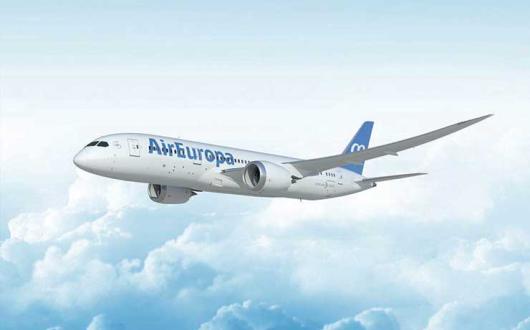 Air Europa jet mid-flight