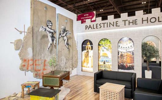 Banksy Artwork on the Palestine Stand WTM London