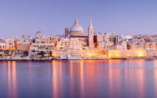 Valletta, Malta at dusk