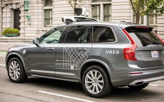 Self-driving Uber car
