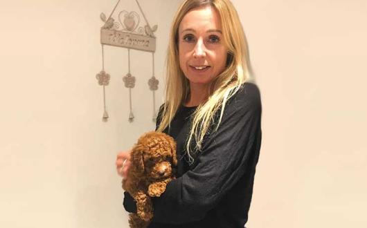 Gail Dunwoodie and Audrey the dog, Travel Counsellors