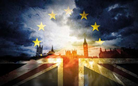 Brexit, European flag, Union Jack