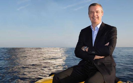 Michael Bayley, Royal Caribbean sitting on the gunwale