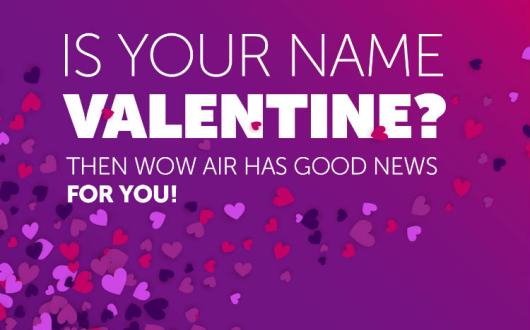WOW air Valentine promotion