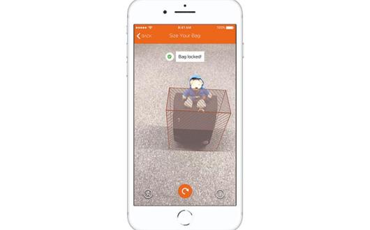 AR EasyJet baggage app mockup