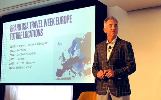 Thompson: 'We've got significant airlift out of Europe' (Credit: @BrandUSA, Twitter)