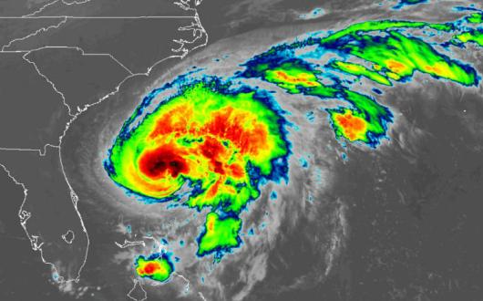 Hurricane Humberto is expected to reach Bermuda late on Wednesday (Image: @metoffice)